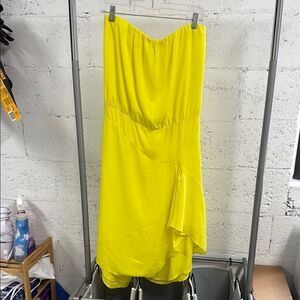 Womens Yellow Tube Dress - Super Cute Summer Dress - KRISA - Size Large